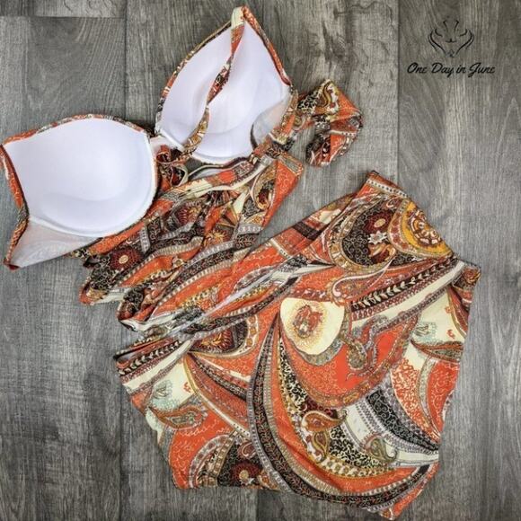 Sea Grove Plus Size High Waist Bandage Bikini Swimsuit Size 5XL - Picture 4 of 8